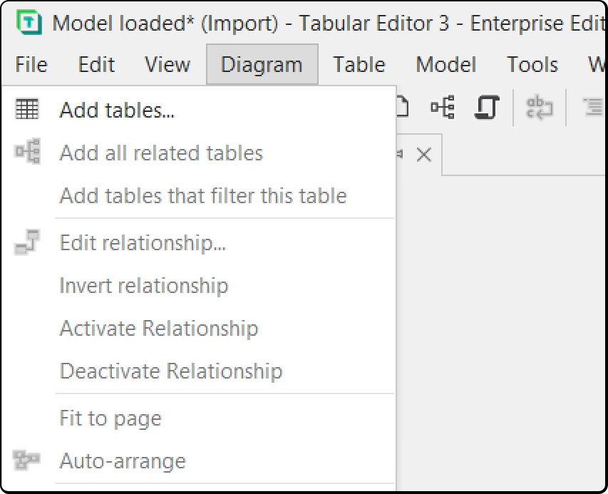 Diagram Add Tables