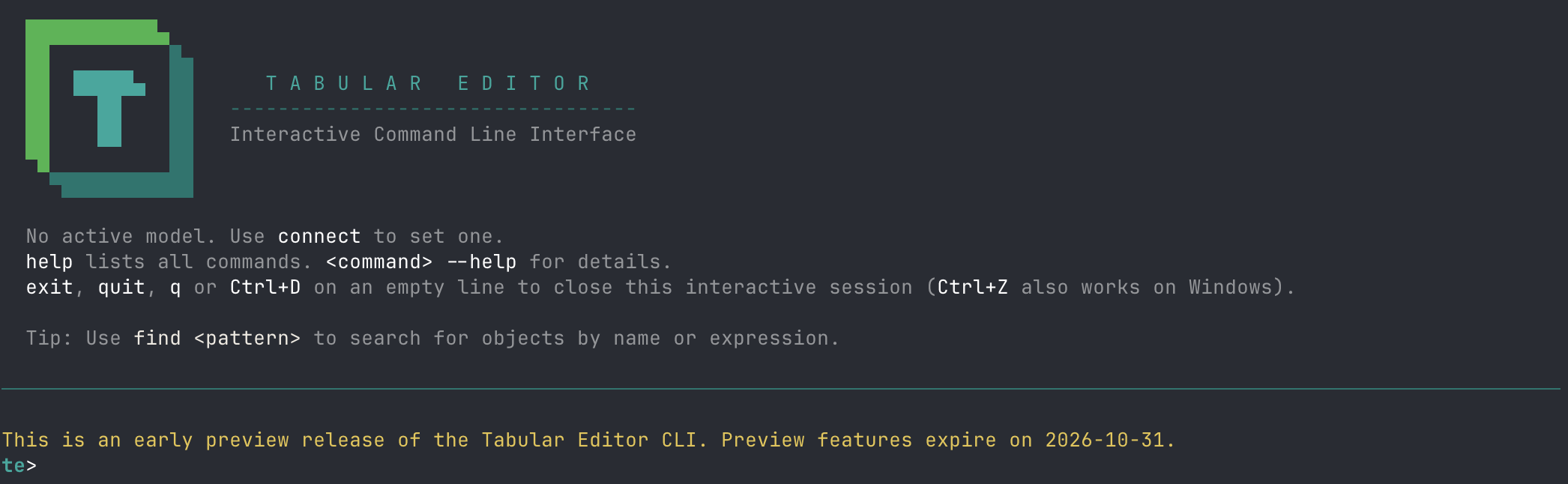 Tabular Editor CLI preview notice banner