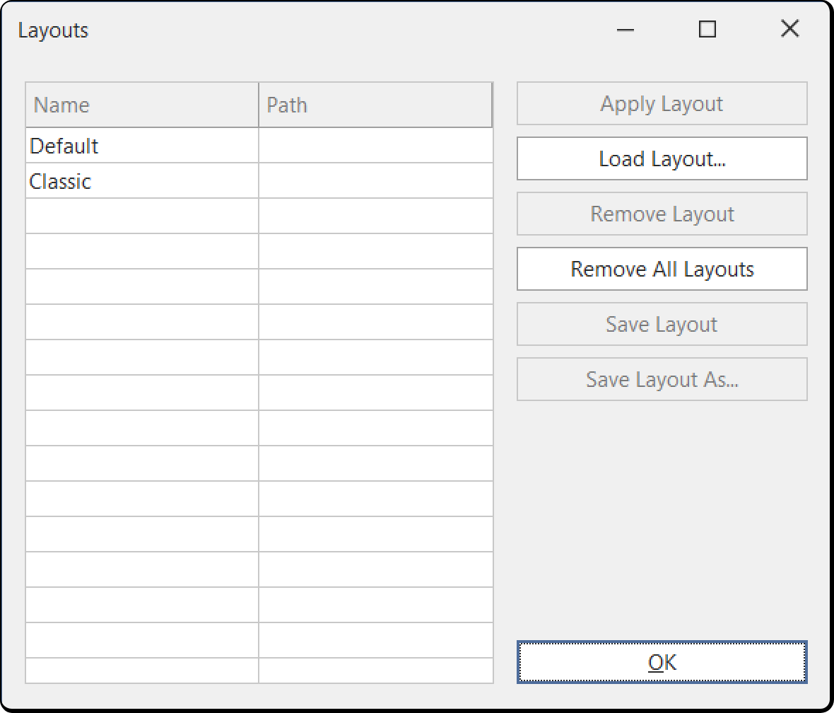 Manage Layouts