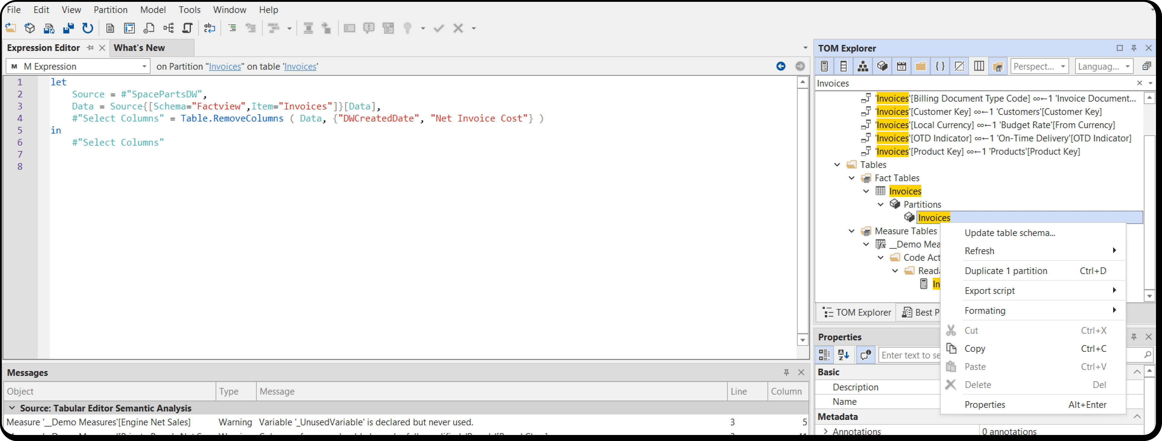 Power Query Update Schema