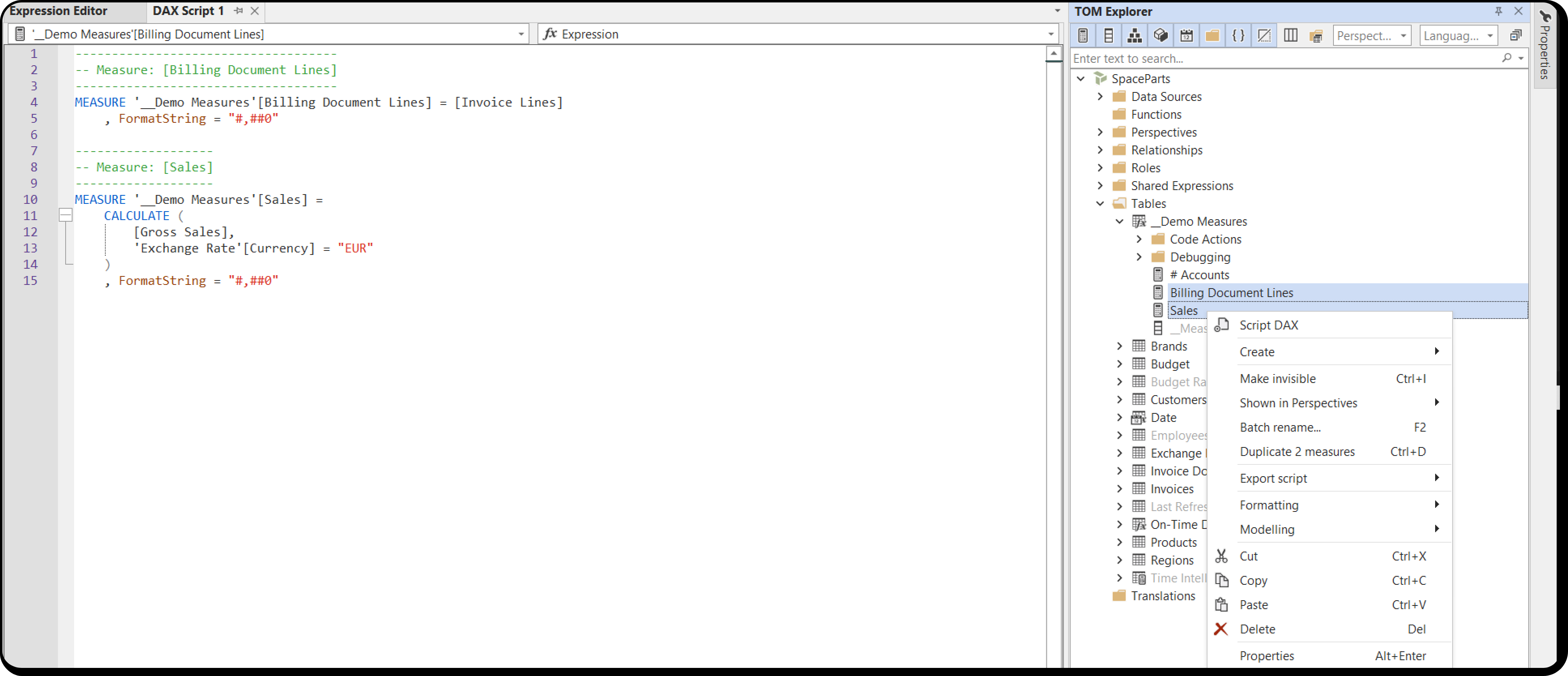 Script Dax
