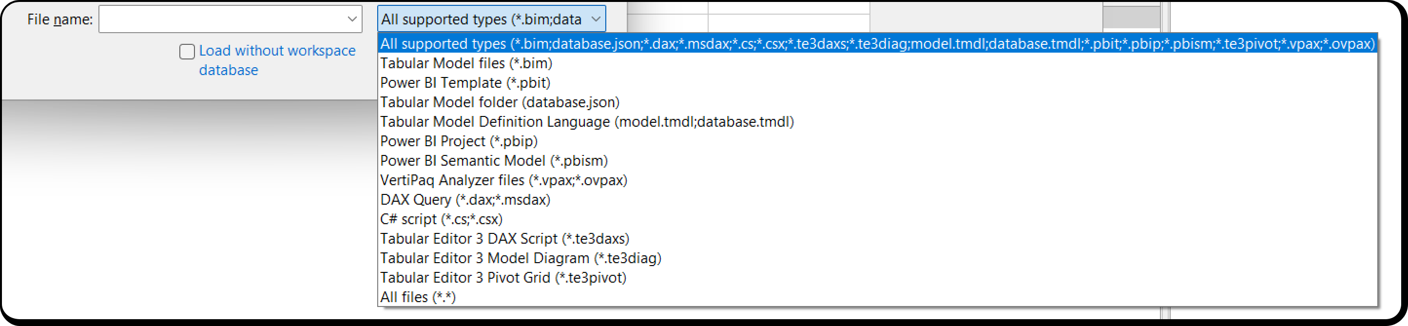 Supported File Types